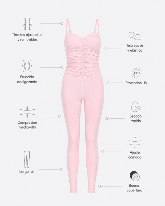 Chantilly Unitard - Blush