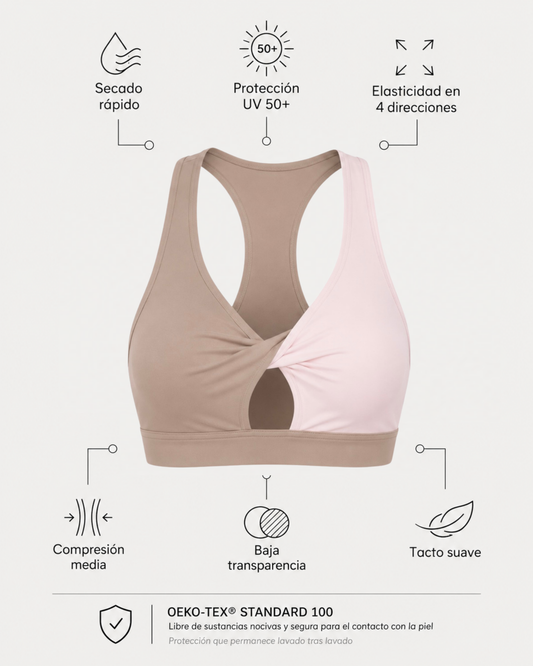 Swirl Top - Hazelnut/Blush