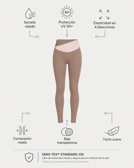 Swirl Legging - Hazelnut/Blush