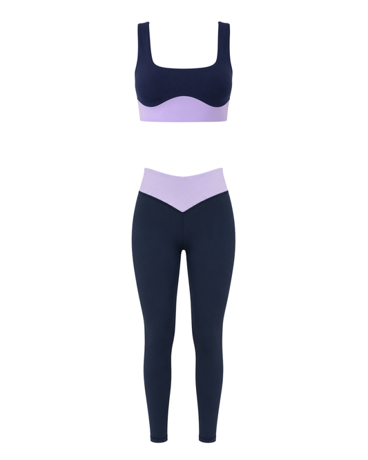Wave Line Set - Navy Blue & Lilac