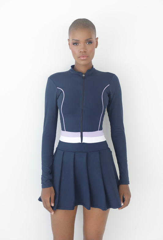 Ondina Long Sleeve Dress Navy Blue