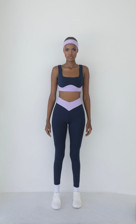 Wave Line Set Navy Blue and Lilac