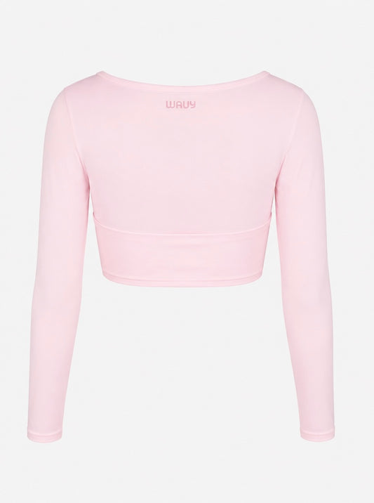 Twist Long Sleeves Top - Blush