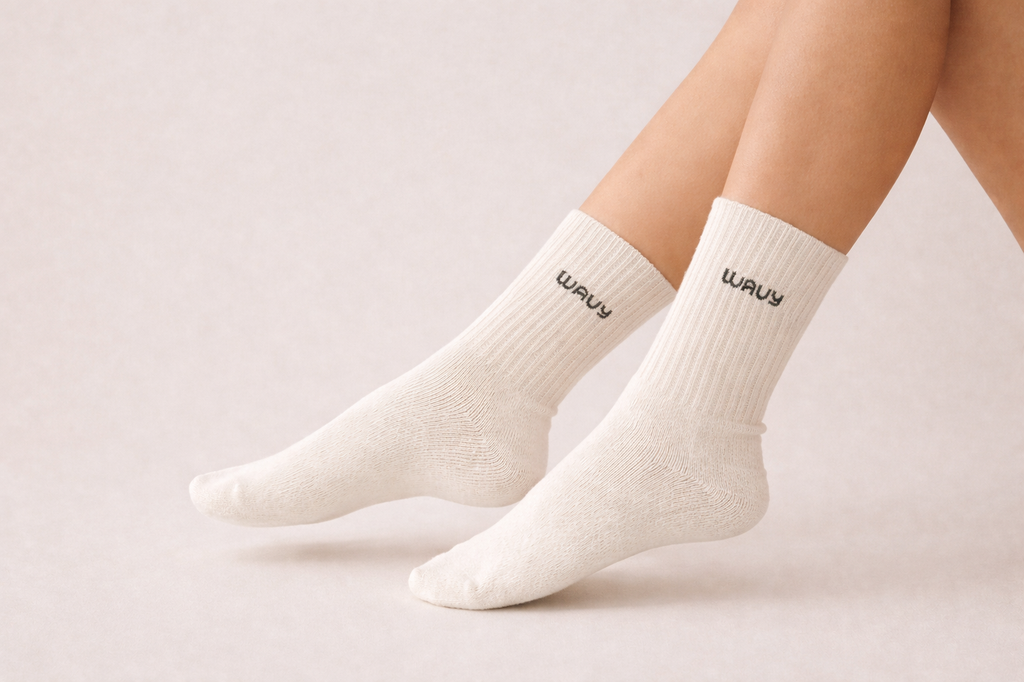 Wavy Socks Ivory