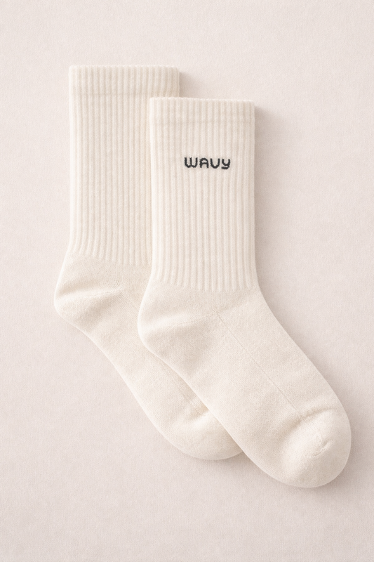 Wavy Socks Ivory