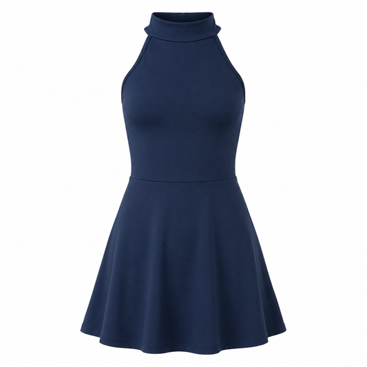 Delmare Dress - Navy Blue