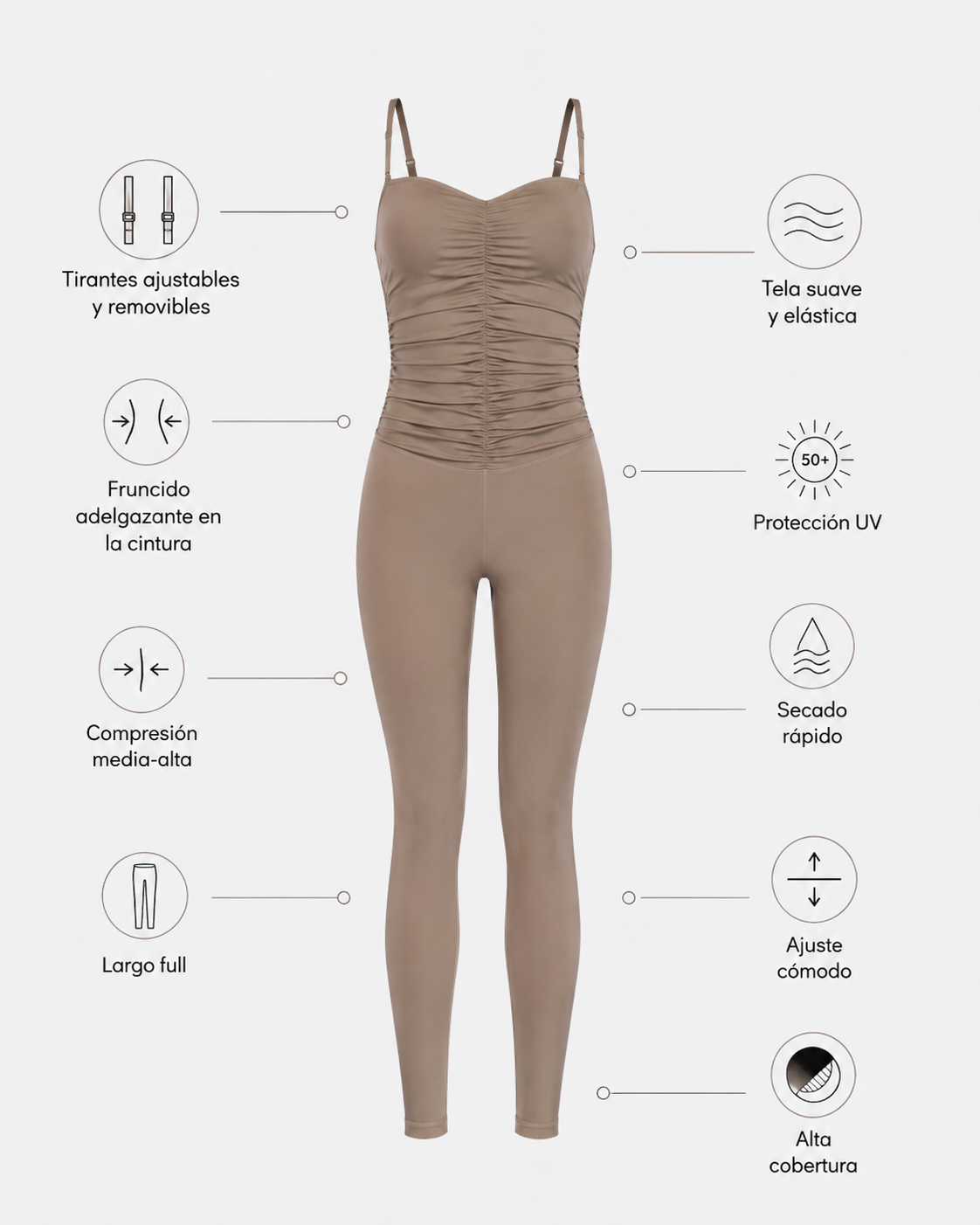 Chantilly Unitard - Hazelnut