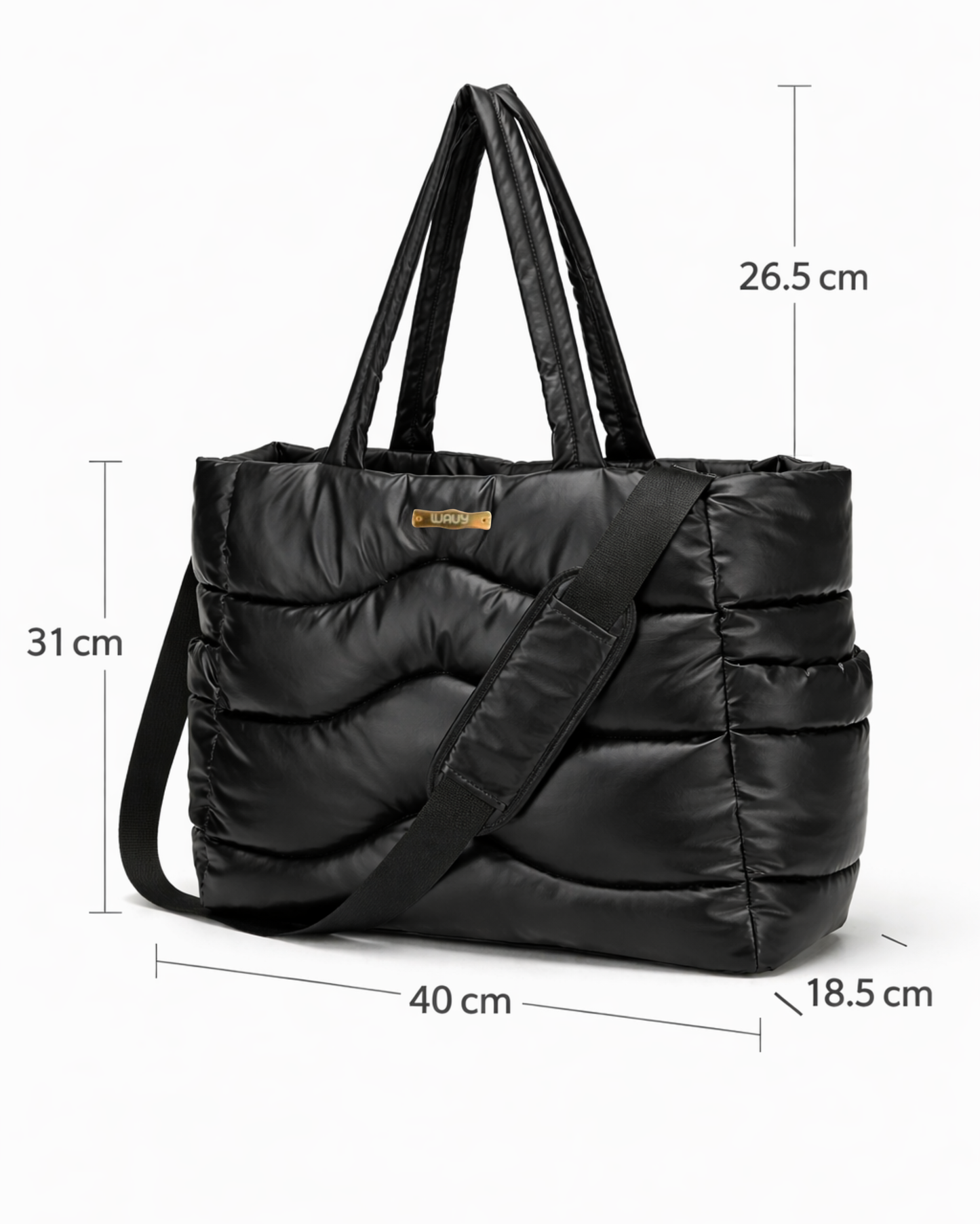 Puff Wavy Bag Black