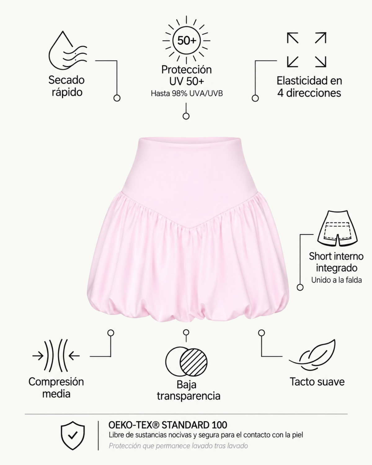 Marshmallow Skirt Set - Blush