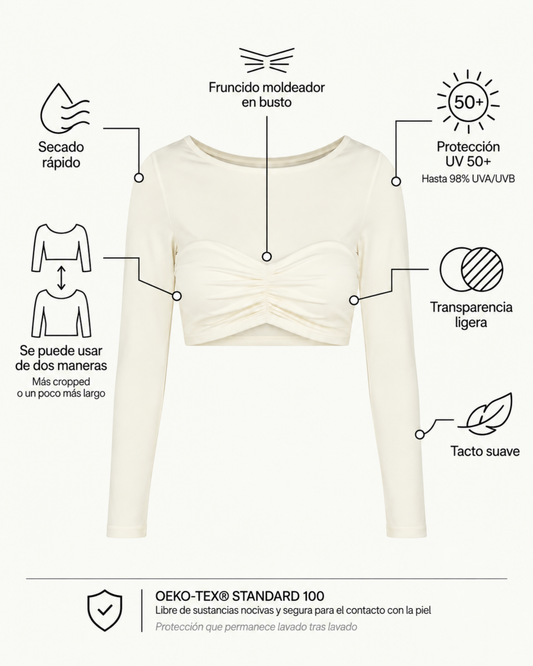 Twist Long Sleeves Top - Cream