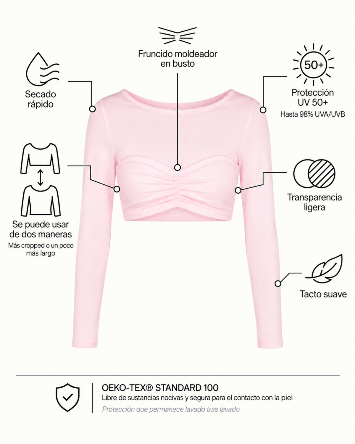 Twist Long Sleeves Top - Blush