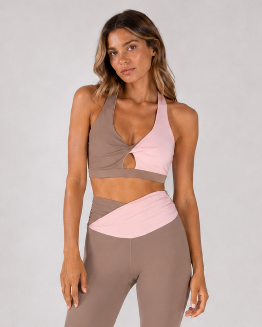 Swirl Top - Hazelnut/Blush