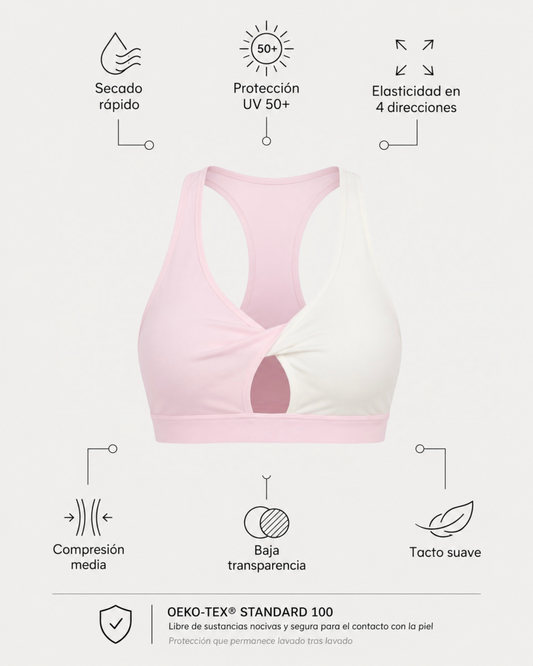 Swirl Top - Blush/Cream