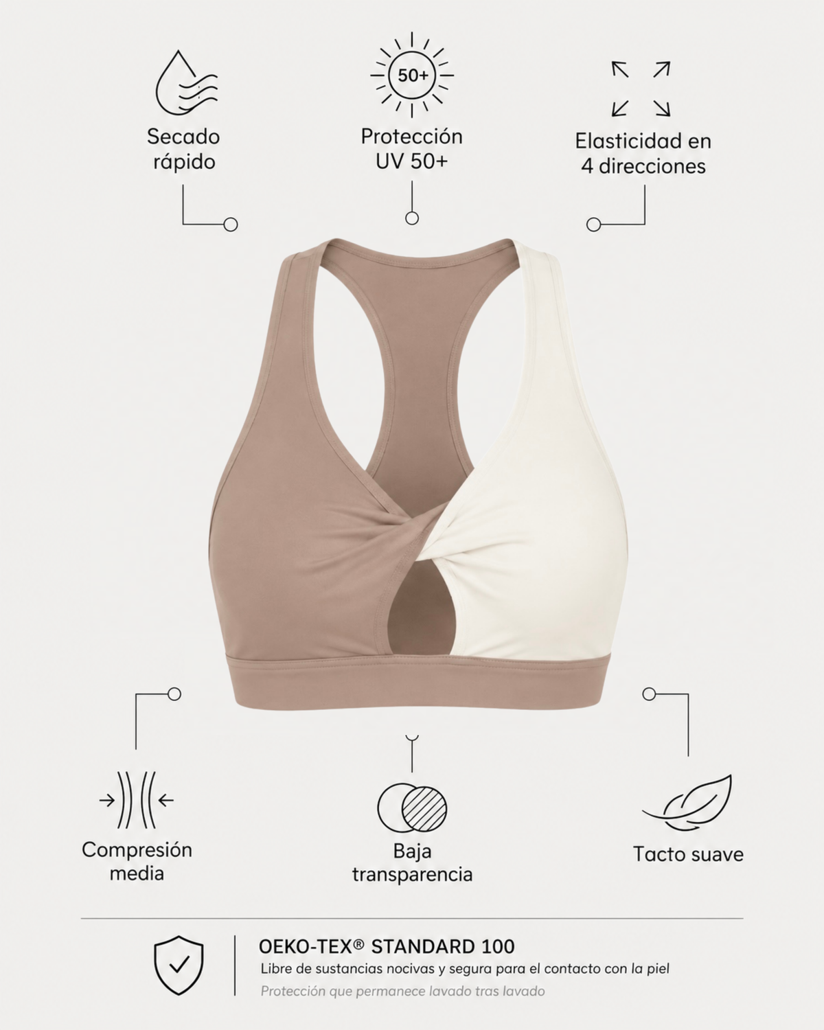 Swirl Top - Hazelnut/Cream