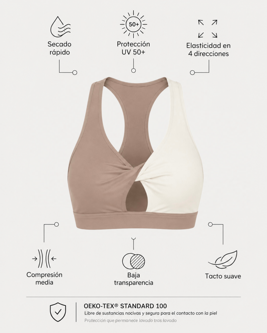 Swirl Top - Hazelnut/Cream