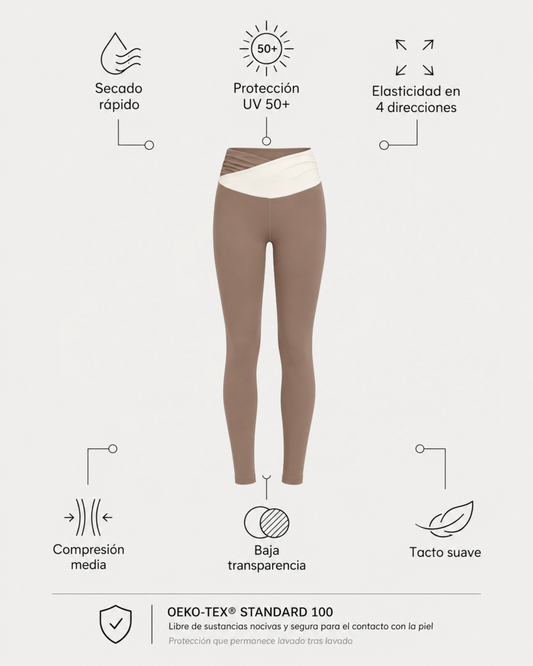Swirl Legging - Hazelnut/Cream
