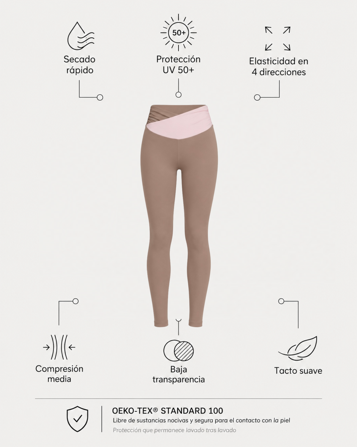Swirl Legging - Hazelnut/Blush