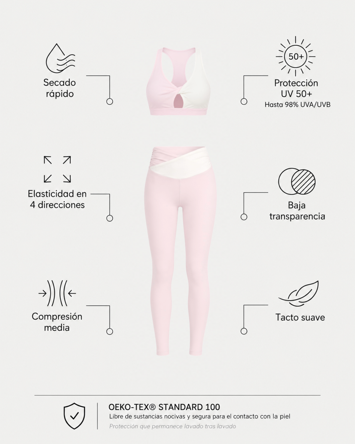Swirl Legging Set - Blush/Cream