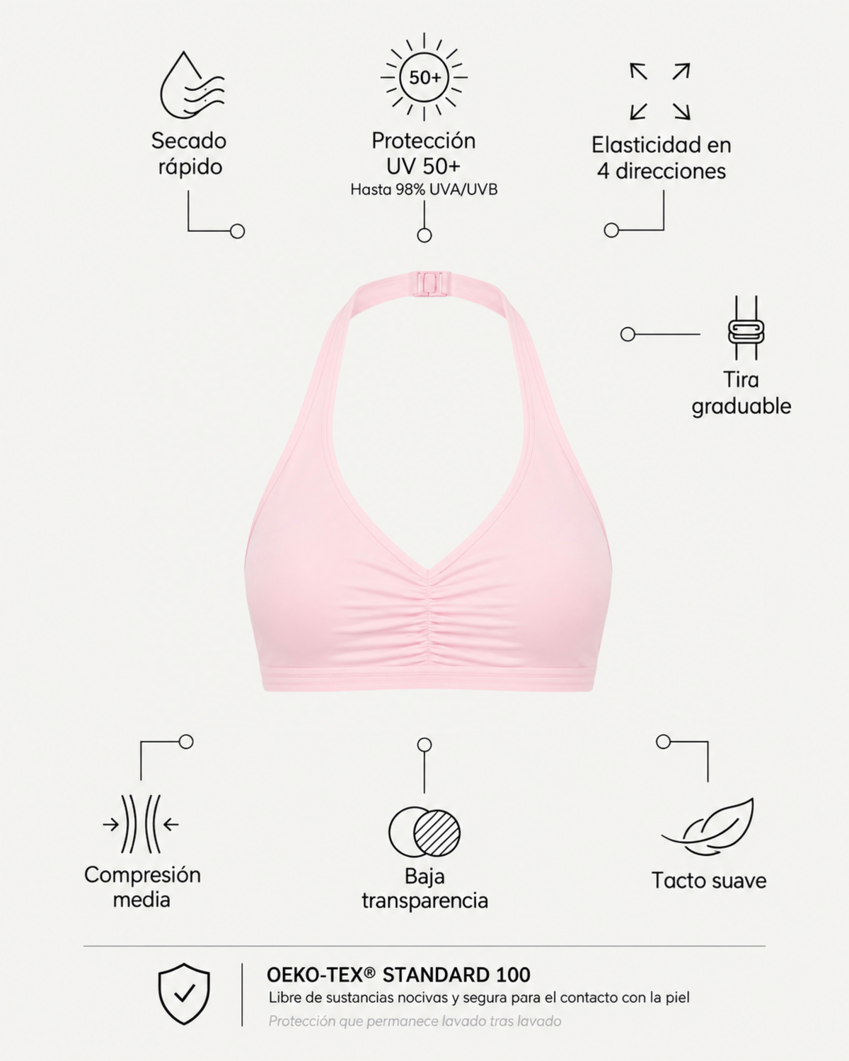 Melted Halter Top - Blush