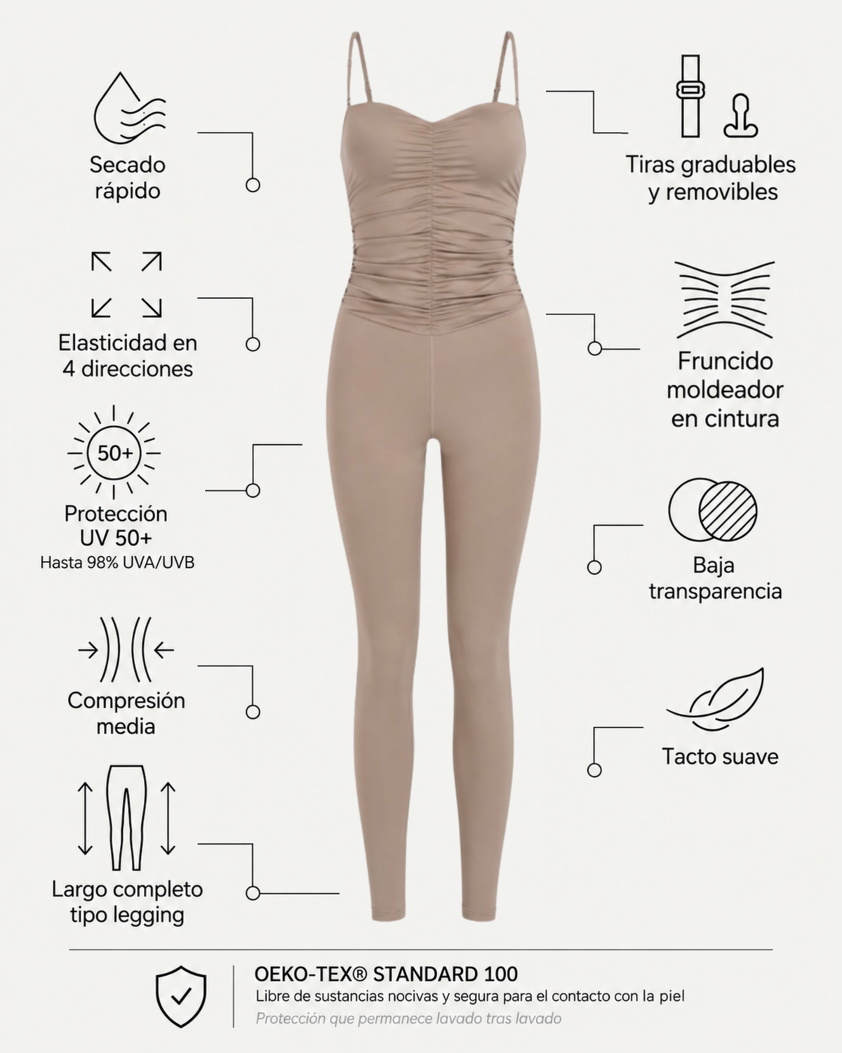 Chantilly Unitard - Hazelnut