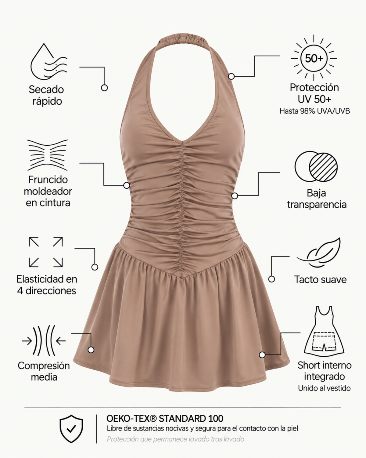 Chantelle Dress - Hazelnut