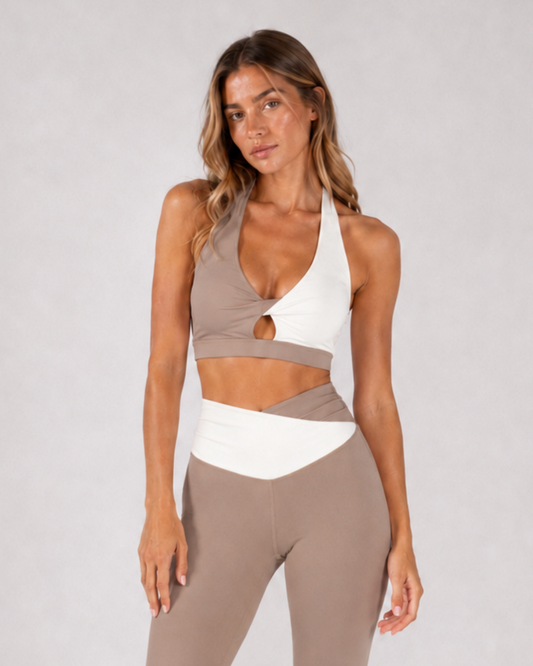 Swirl Top - Hazelnut/Cream