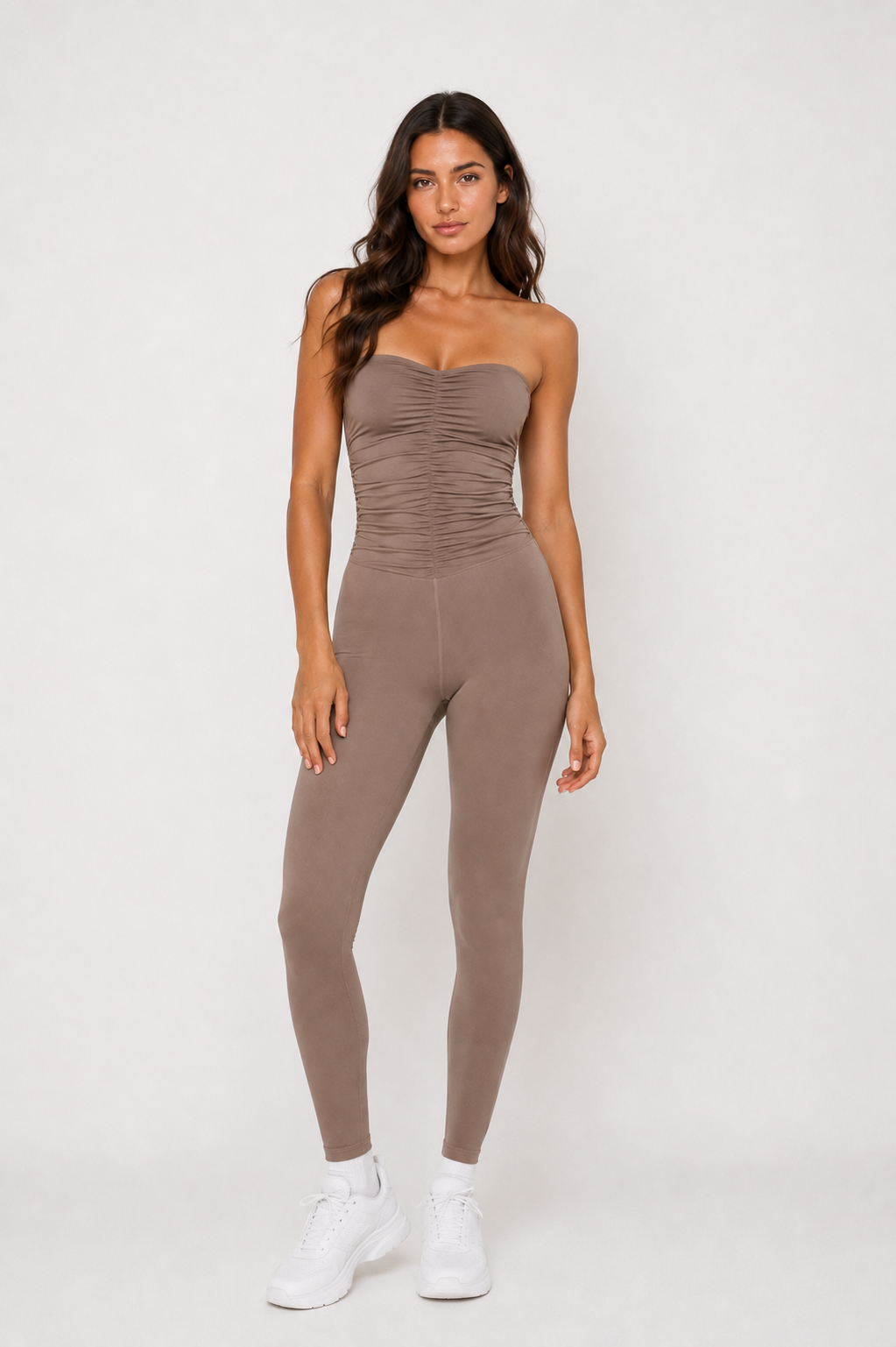 Chantilly Unitard - Hazelnut