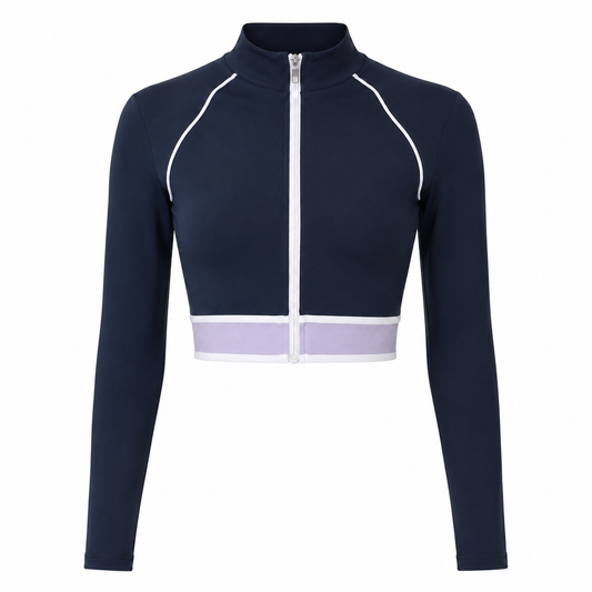 Reverie Long Sleeve Top - Navy Blue