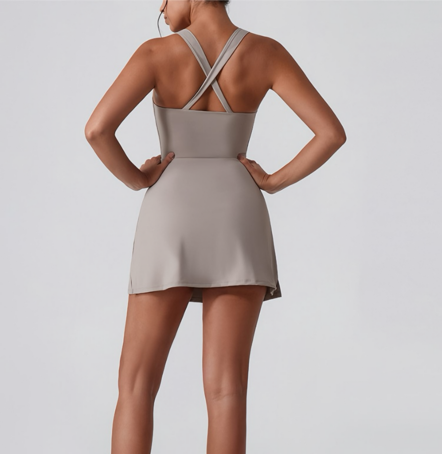 Halo Dress Taupe Neutral