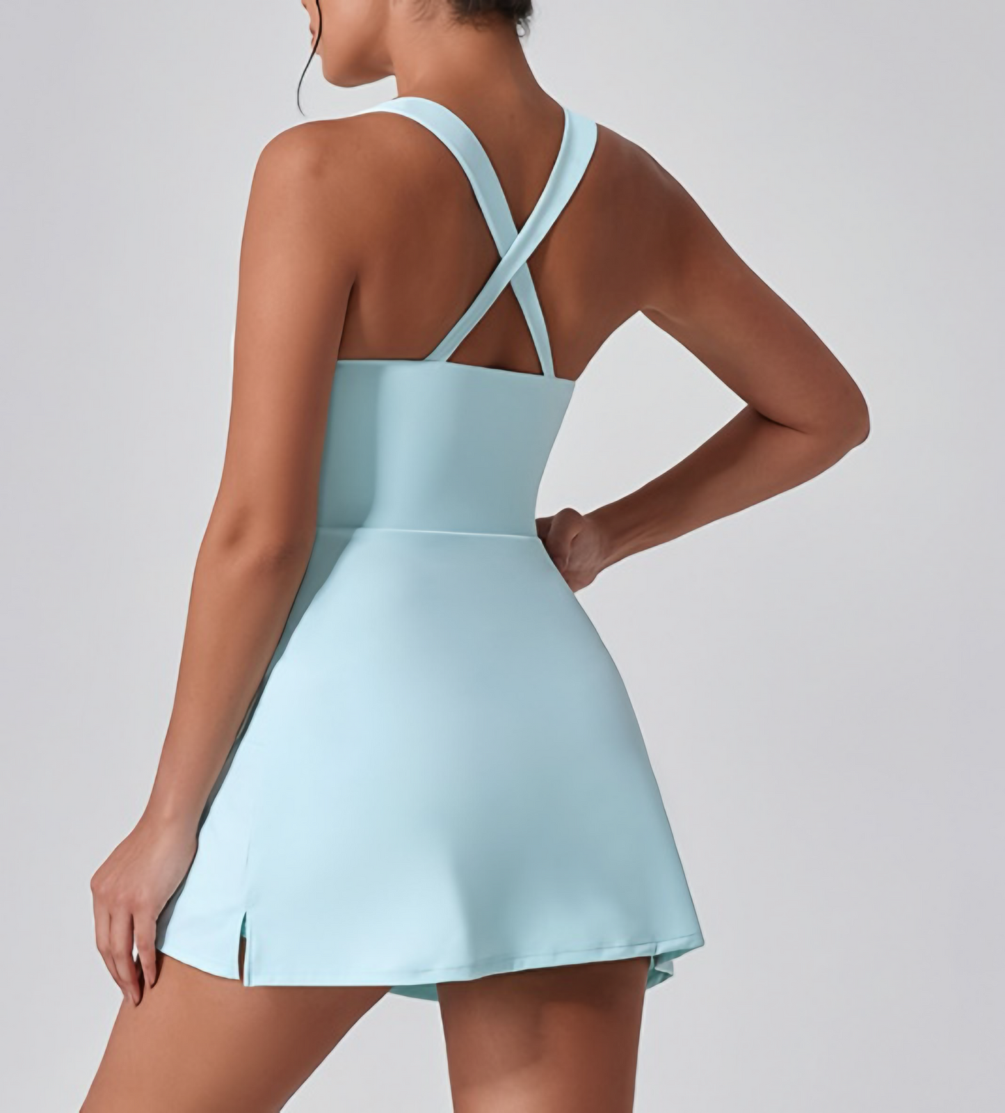 Halo Dress Mint Blue
