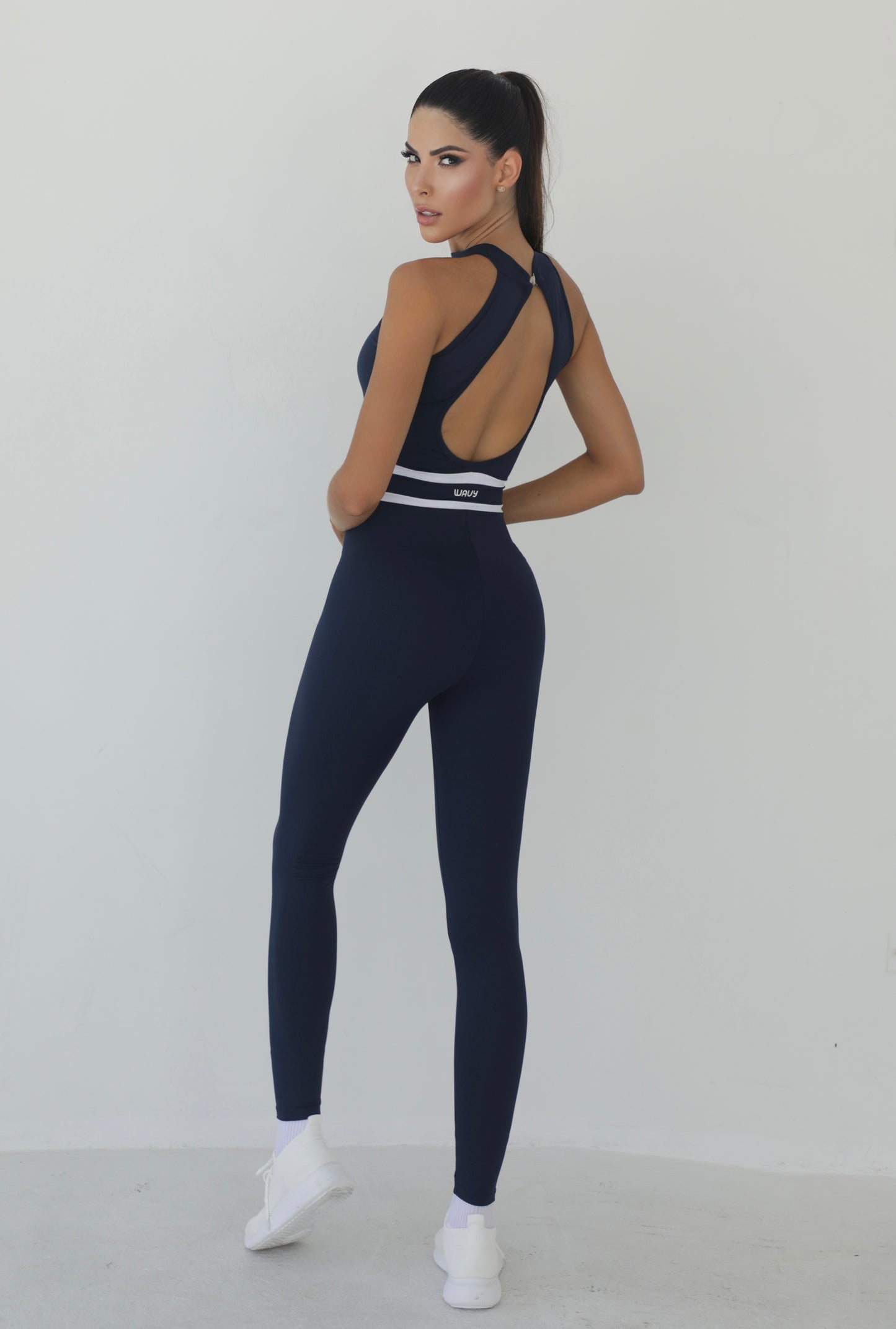 Fluid Horizon Unitard Navy Blue