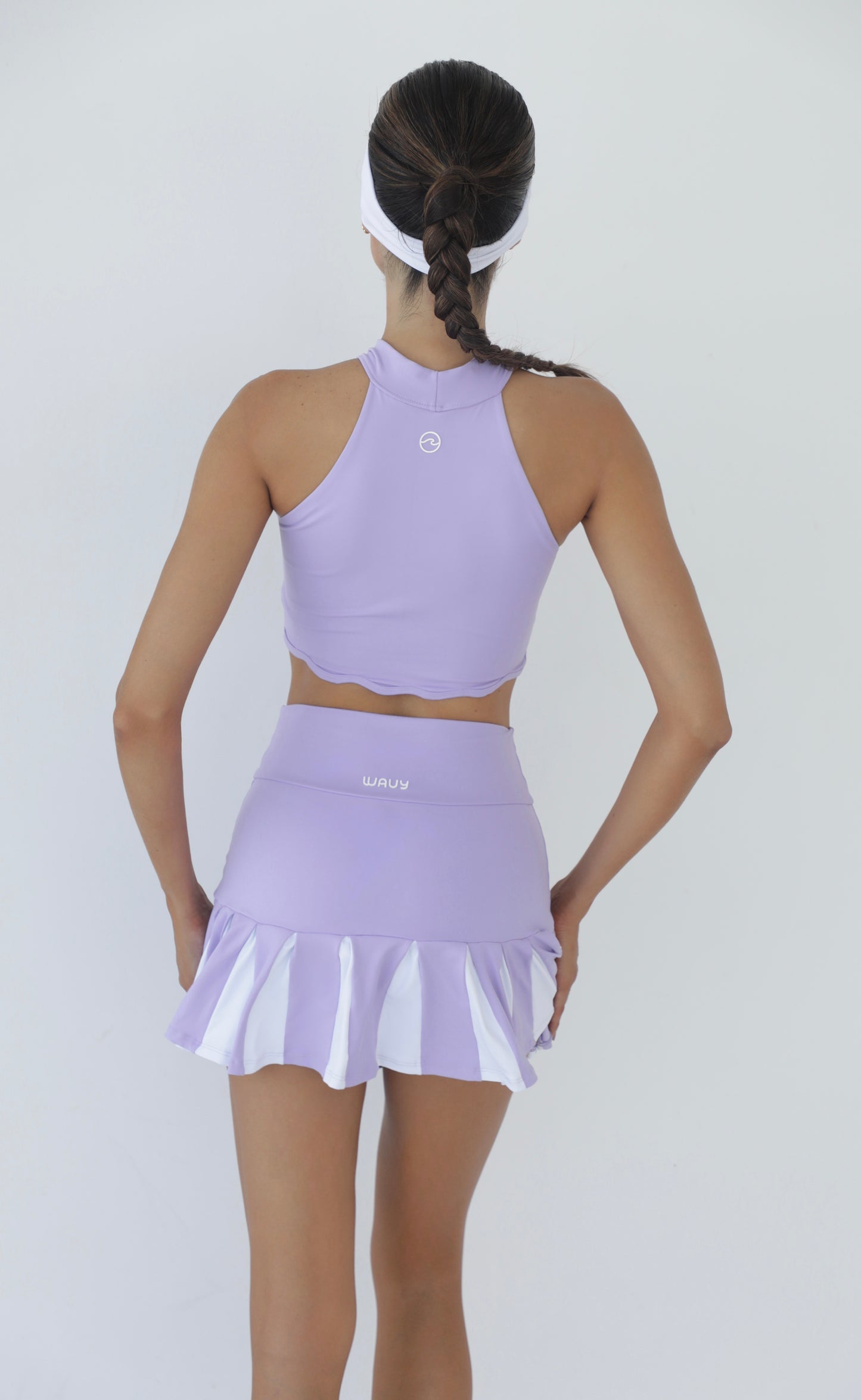 Nerina Skirt Set Lilac and White