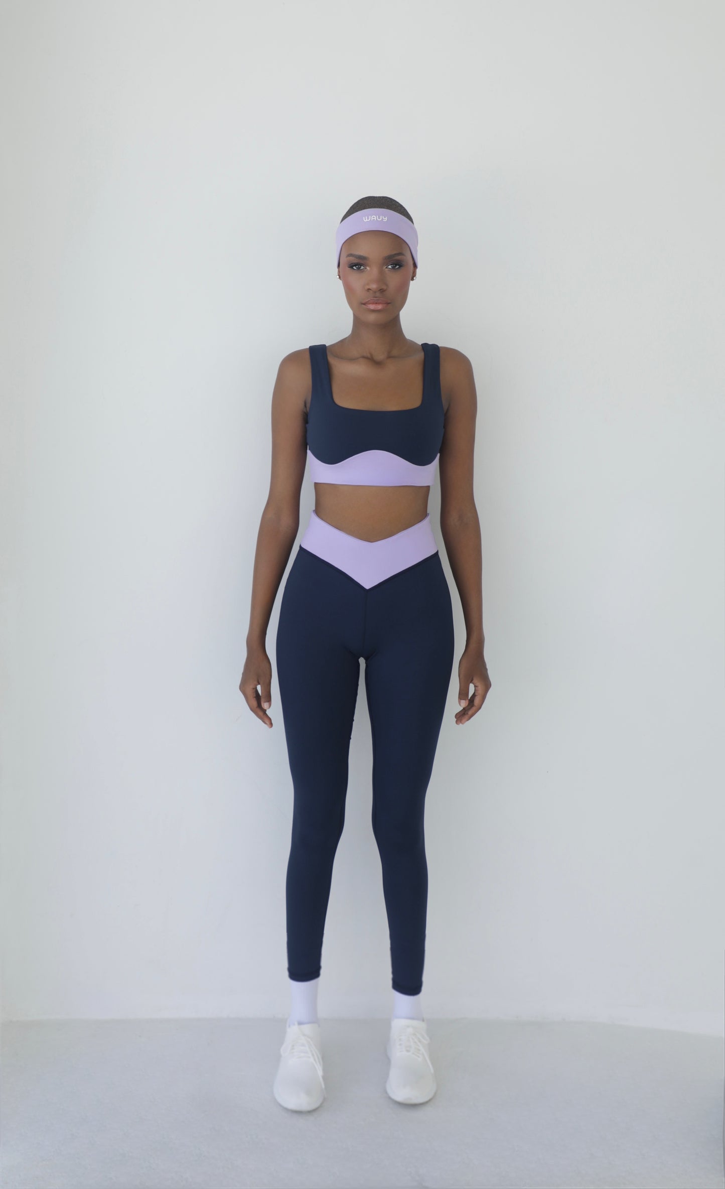 Wave Line Set Navy Blue and Lilac