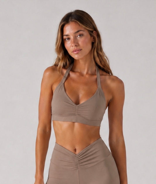 Melted Halter Top - Hazelnut