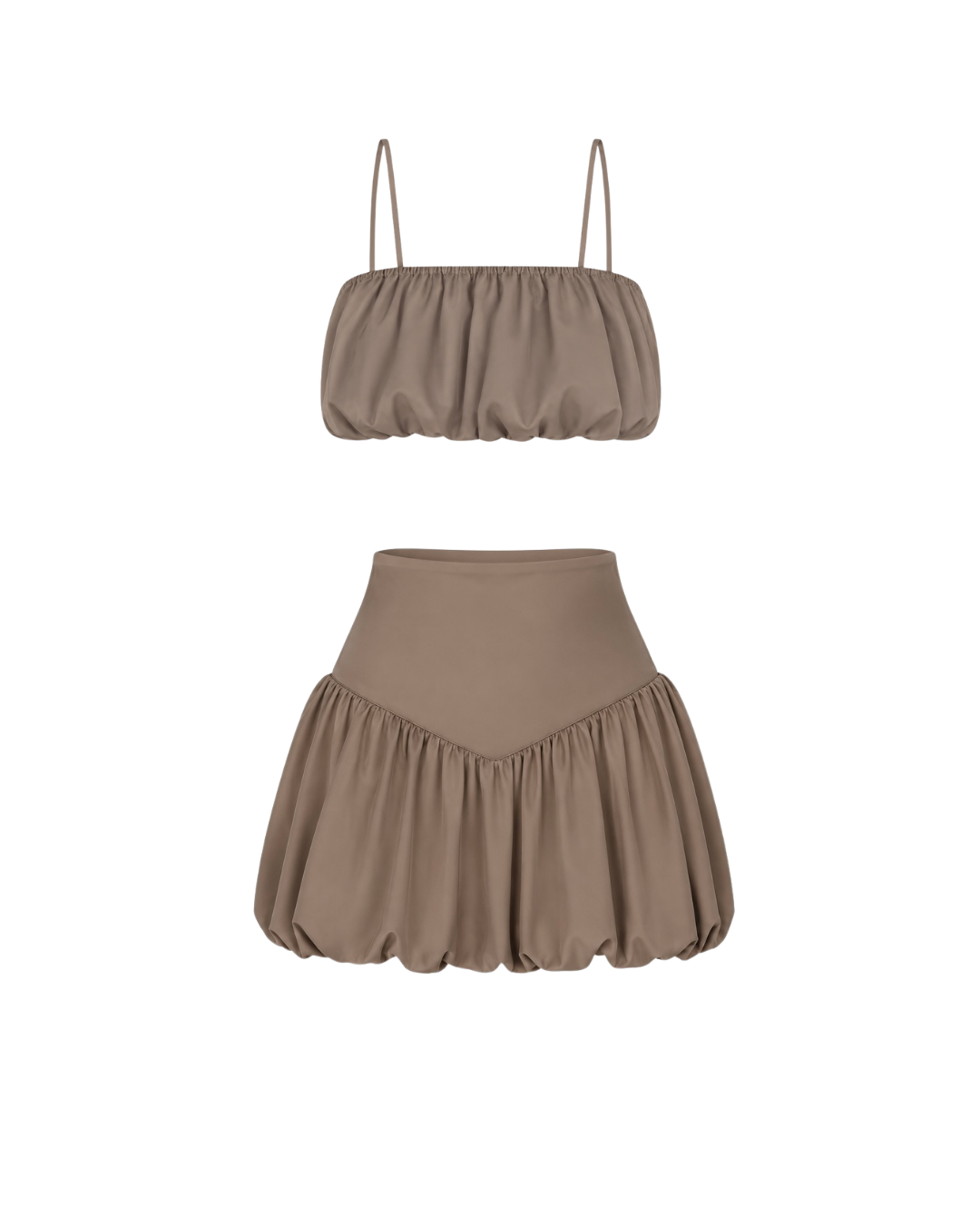 Marshmallow Skirt Set - Hazelnut