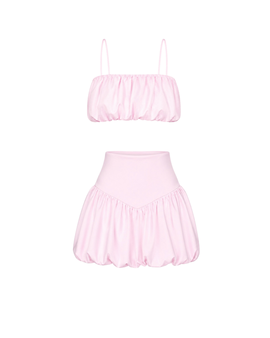 Marshmallow Skirt Set - Blush