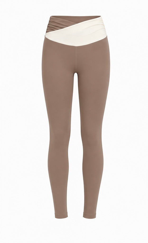 Swirl Legging Set - Hazelnut/Cream