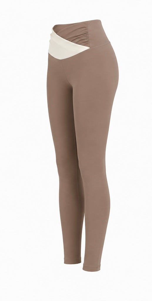 Swirl Legging - Hazelnut/Cream