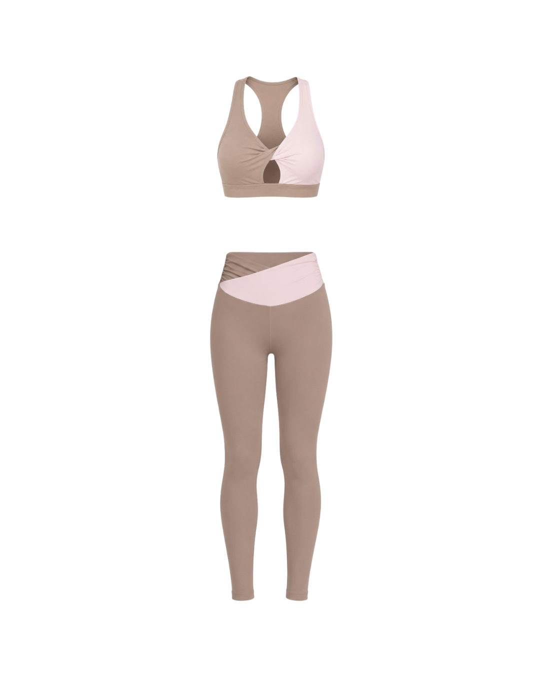 Swirl Legging Set - Hazelnut/Blush