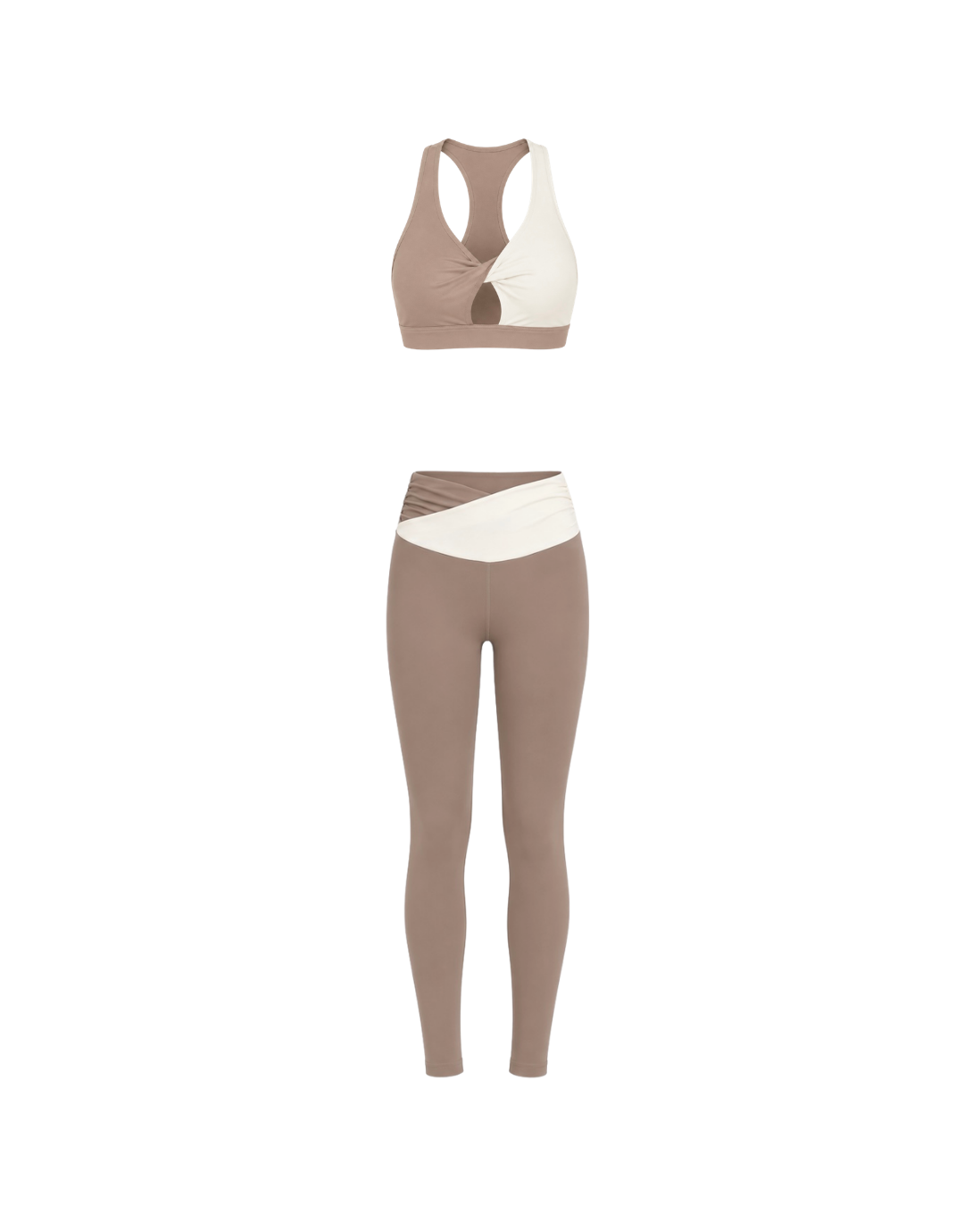 Swirl Legging Set - Hazelnut/Cream