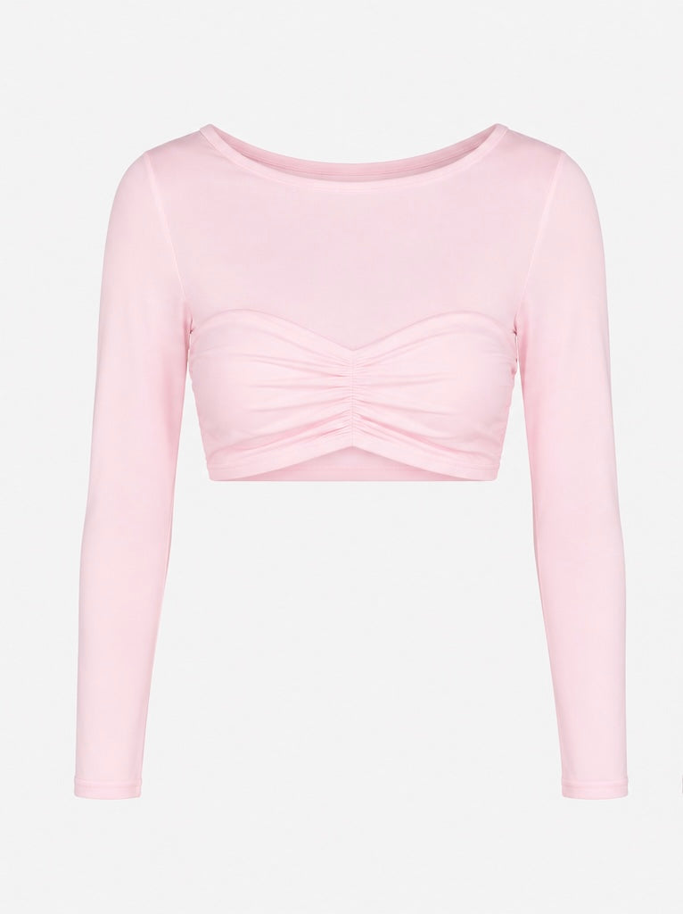 Twist Long Sleeves Top - Blush