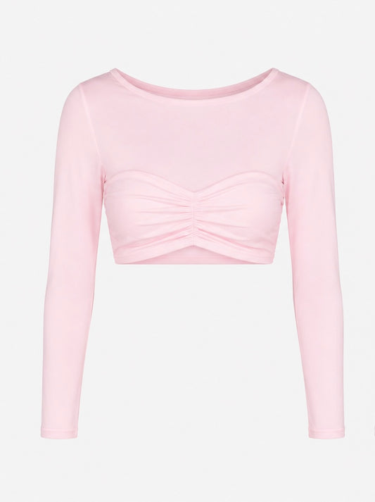 Twist Long Sleeves Top - Blush